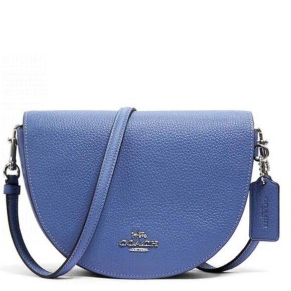 Coach Sky Blue Pebbled Leather Crossbody